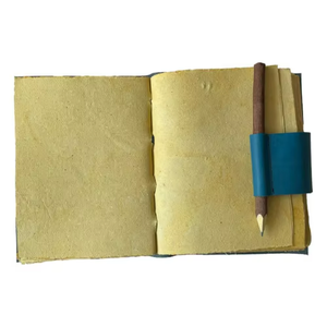 Diario de Cuero Azul Hecho a Mano, Cuaderno de Escritura Vintage de Tapa Blanda, Diario de Hechizos, Planificador de Viajes, Encuadernado con Hilo Cosido, Regalo con Borde Deshilachado - Product Image 6