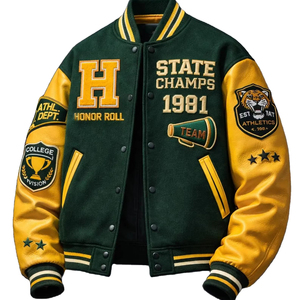 Fabricant de vestes universitaires, veste pull universitaire personnalisée, maillot de football pour hommes, veste de baseball vierge pour hommes en gros - Product Image 4