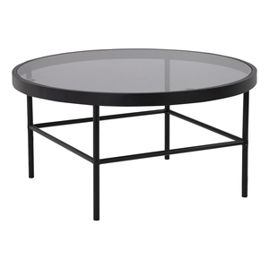 Premium Modern <b>Round</b> Tempered Glass <b>Top</b> and Metal Base Design Coffee <b>Table</b> for Living Room and Office Waiting Area - Product Image 2