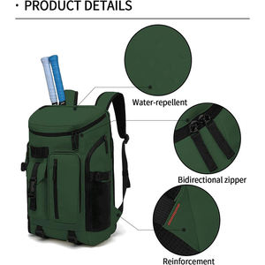 Large Capacity Tennis <b>Racket</b> Backpack Waterproof Forest Green Sports Bag with Multi Pocket Storage for Training - Product Image 5