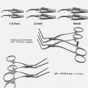 Juego de Pinzas Vascularizadoras Debakey para Bulldog, Instrumentos Quirúrgicos Angulados de 90 y 60 Grados, Acero Inoxidable, Manual, Calidad Europea MOL USA - Product Image 6