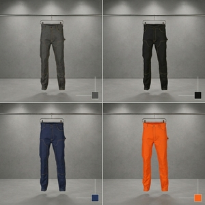 Pantalones de Trabajo Color Verde Oliva para Hombre con Múltiples Bolsillos Utilitarios, Insertos para Rodilleras y Cierre de Botones - Product Image 6