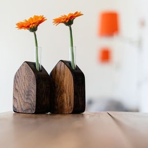 Florero Alto de Madera para Decoración de Dormitorio Contemporáneo, con Textura de Madera Natural y Acabado Refinado, Marca Privada - Product Image 2