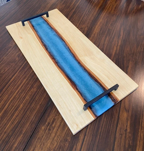 ถาดไม้ทำมือทรงสี่เหลี่ยม ถาดเสิร์ฟไม้ไผ่ ดีไซน์เรียบง่าย ทนทาน ภาชนะใส่อาหาร ดีไซน์มินิมอล - Product Image 5