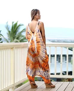 Women’s <b>Boho</b> Tie Dye Maxi <b>Dress</b> Rayon Beach Sundress Sleeveless Loose Fit <b>Summer</b> Vacation <b>Dress</b> - Product Image 4