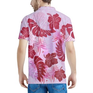 Camiseta de Manga Corta para Hombre, Estilo Playero, con Estampado Tribal Polinesio de Flores Tapa y Hojas Monstruo - Product Image 2