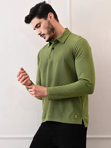 เสื้อโปโลแขนยาวแบบสั่งทำพิเศษสำหรับ OEM พร้อมความกระชับสวมใส่สบาย มีสีและขนาดให้เลือกตามต้องการ - Product Image 4