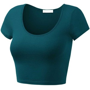 Camiseta Corta de Alta Calidad para Mujer, Venta Caliente, Precio Económico, Transpirable, con Logotipo/Diseños Personalizados - Product Image 3