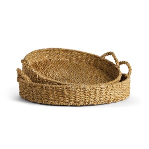 Minimal Design Eco-friendly Versatile Handwoven Seagrass <b>Serving</b> <b>Tray</b> From Vietnam - Product Image 1