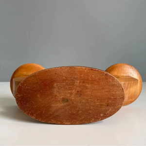 Candelabro Doble de Madera Rústico Hecho a Mano, Ecológico, con Forma de Diamante, Estilo Artístico Vintage, para Uso Religioso, Decoración Central - Product Image 5