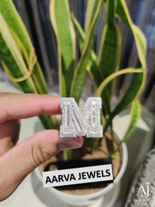 AARVA JEWELS Number Moissanite <b>Cocktail</b> <b>Ring</b> Pave Setting 925 Silver <b>Gold</b> Plated Unisex Engagement Wedding Party Jewelry - Product Image 5