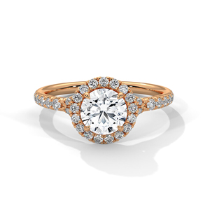 แหวนเพชรทองคำ 14K เพชรเพาะเลี้ยงในห้องปฏิบัติการ แหวนทองคำแท้ 18K สำหรับผู้หญิง สไตล์คลาสสิก รับรองโดย IGI แหวนหมั้น แหวนวันครบรอบ - Product Image 3