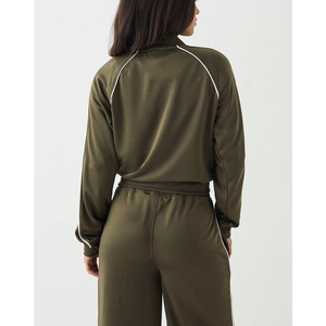 ชุดออกกำลังกายแบบยืดหยุ่นสูง ปี 2026 เสื้อแขนยาวสำหรับผู้หญิง ชุดโยคะ โพลีเอสเตอร์ เสื้อแจ็คเก็ตซิปกันลม ชุดเข้าชุด 2 ชิ้น - Product Image 6