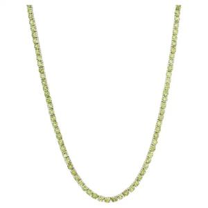 Collar de Peridoto Natural Genuino Mehrajudin Gems, Plata de Ley 925, Certificado por Terceros, Elegante, para Boda Cristiana, Agosto - Product Image 2