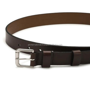 Cinturón informal de piel de vaca 100% puro para hombre, cinturones de diseño de alta calidad, accesorios con hebilla de rodillo único, marrón oscuro - Product Image 5