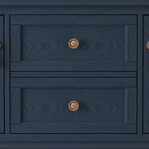 Consolle retrò con 2 cassetti e 2 ante, tavolo lungo da ingresso, consolle stretta con contenitore - Product Image 6