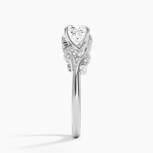 Anillo de Boda BOJ Ring 033 con Corte Cojín, Plata 925, Diamantes y Baño de Rodio, 2ct, Color D, VVS1, Moissanita, Certificado GRA - Product Image 3