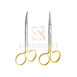 Tijeras de disección rectas y curvas de 4.5 pulgadas, tijeras quirúrgicas de punta fina Super Cut para piel, encías, suturas, ojos, cirugía estética, CE - Product Image 1