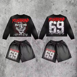 Ensembles de Vêtements pour Hommes en Gros : Tenues Streetwear, Débardeurs et Shorts en Coton Vintage Délavé à l'Acide - Product Image 3