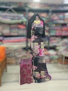 Vestido de Novia y Conjunto de Prendas de Lujo para Niñas |   Tela de Voile de Algodón con Estampado Floral Multicolor Jacquard Dirac - Product Image 6