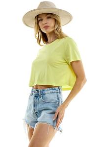 Camiseta Corta de Algodón para Mujer, Manga Corta, Informal, Personalizable con Impresión, Marca Privada, OEM, Venta al Por Mayor - Product Image 2