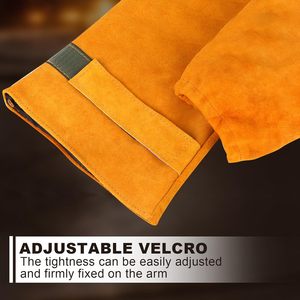 Mangas Protectoras de Seguridad para Brazos Resistentes al Calor y a las Llamas, Anti-Corte, Personalizables, de Cuero Vacuno de Alta Calidad para Soldadura - Product Image 4