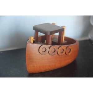 ขาตั้งร่มไม้สักแกะสลักลายเรือแบบทำมือ |   ขายส่ง - Product Image 1