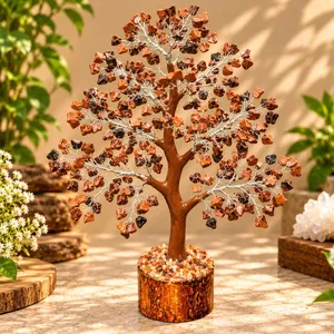 Árbol de Cristal de Obsidiana Caoba, Bonsái de Piedras Preciosas Naturales, Regalo de Decoración para el Hogar Feng Shui - Product Image 2