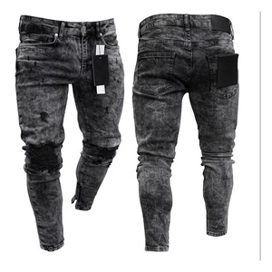 KEVEN IMPEX Jeans en denim pour homme coupe slim personnalisée, style décontracté légèrement déchiré, USA - Product Image 1
