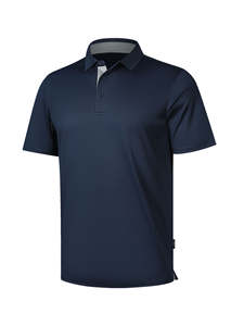 Polo d'été respirant personnalisé pour hommes, col cubain, style vintage Old Money, décontracté, pour le golf et le tennis, haute performance - Product Image 3