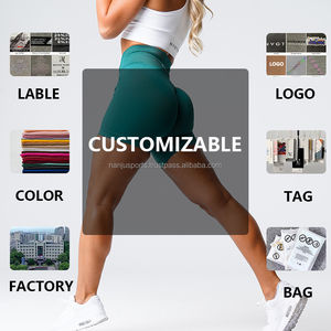 Leggings de yoga de gymnastique taille haute super doux et légers pour femmes Design taille basse en tissu tricoté respirant confortable - Product Image 6