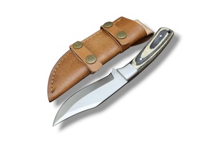 Couteau de Bushcraft artisanal en acier à haute teneur en carbone avec manche en bois Pakka et étui en cuir, vente en gros OEM, couteau à lame fixe pour l'extérieur - Product Image 3