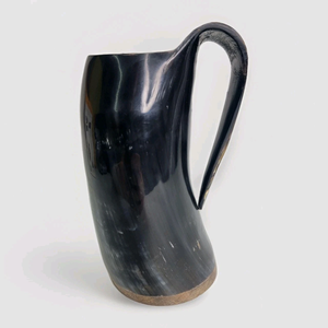 Handcrafted Eco-Friendly Polished Viking-Style <b>Drinking</b> <b>Horn</b> Mug-Authentic & Unique Gift Real Buffalo Koi <b>Horn</b> - Product Image 1