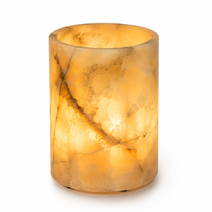 Jarrón de Mármol Ónix Pulido Natural, Hecho a Mano, Ecológico, Lámpara Nocturna de Piedra Brillante, Decoración para el Hogar, Venta al Por Mayor - Product Image 2