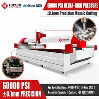 Machine de découpe de carreaux en béton et en céramique CNC 3D 5 axes Hongyi Water Jet avec moteur de pompe et moteur