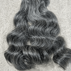 Extensiones de Cabello Virgen Natural al Por Mayor, Ondulado Suelto, 100% Cabello Humano Indio, Mechones de Una Sola Capa - Product Image 1