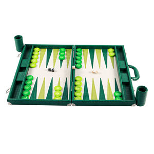 Wholesale High-Quality Customized Luxury PU Leather Eco-Friendly Foldable <b>Backgammon</b> <b>Set</b> Premium Leather Case for Indoor/Outdoor - Product Image 6