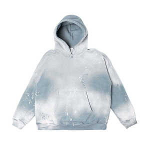 Sudadera con Capucha Personalizada ODM/OEM, Diseño de Pintura Ácida Desgastada, Textura Pesada, Algodón/Bambú, con Diseño de Corazón - Product Image 2