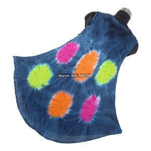 Vestido informal indio tie-dye para mujeres y niñas, vestido de verano, vestido de playa tie-dye, vestido tipo paraguas para mujer, tie-dye colorido - Product Image 1