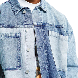 Gilet sans manches en toile à panneaux pour homme, vêtements d'extérieur d'automne, panneaux mixtes, couture décontractée, hauts urbains, vente en gros - Product Image 4