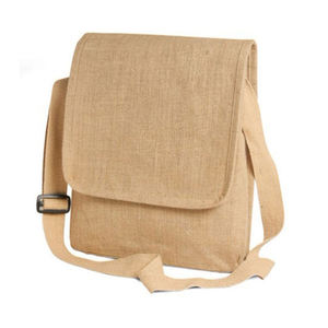 Premium Quality Jute Messenger Bag with Cotton Lining <b>Adjustable</b> Strap Eco Friendly Crossbody Laptop Bag for Men and Women - Product Image 1