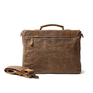 Bolso Mensajero Moderno de Cuero Genuino para Portátil, Maletín Cruzado Vintage de Alta Calidad, Portátil para Viajes de Negocios LLB-0317 - Product Image 2