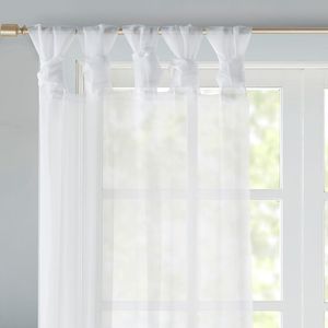 Coppia di Twist Tab Voile tende da finestra eleganti mantovane per l'arredamento della casa - Product Image 6