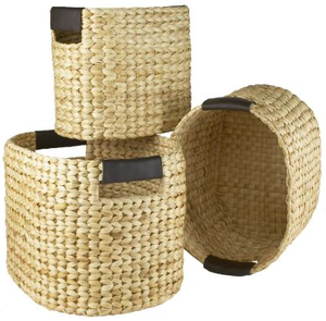 Panier en jacinthe d'eau naturelle écologique, fabriqué à la main au Vietnam, panier de rangement décoratif, prêt à offrir, durable - Product Image 4