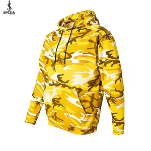 Camo Printed <b>Lined</b> Long Sleeve 100% Cotton Fleece Pullover <b>Hoodies</b> for <b>Men</b> Custom Color & Size Industry Direct Sales Best Price - Product Image 6