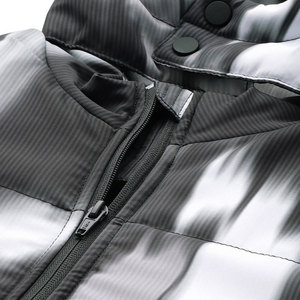 Men's Winter Bubble Bomber Jacket Plus Size Zipper Closure Hooded Streetwear Style Puffer Shiny Design Warm <b>Padding</b> Wholesale - Product Image 6