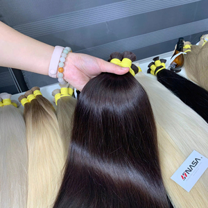Extensiones de Cabello Humano Virgen Vietnamita de Hanoi en Venta al por Mayor, Ligeras, con Doble Cutícula Alineada, Colores Naturales Lisos - Product Image 1