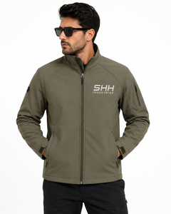 Veste Softshell Homme Personnalisée Imperméable Coupe-Vent Tactique pour Activités de Plein Air et Travail, Fermeture Éclair Intégrale, Col Montant, Logo Brodé, Vente en Gros OEM - Product Image 3