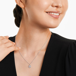 Elegante Collar de Diamantes Moissanite para Mujer, Cadena Fina de Plata de Ley 925, Joyería de Lujo con Colgante para Boda o Fiesta - Product Image 3