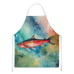Unisex Large Multicolor Salmon <b>Apron</b> for <b>Cooking</b> Baking Crafts Gardening-for Adults & Unisex - Product Image 1